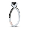 Thumbnail Image 1 of Pnina Tornai Black Diamond Heart Engagement Ring 1 ct tw 14K White Gold