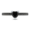 Thumbnail Image 3 of Pnina Tornai Black Diamond Heart Engagement Ring 1 ct tw 14K White Gold
