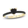 Thumbnail Image 1 of Pnina Tornai Black Diamond Heart Engagement Ring 1 ct tw 14K Yellow Gold