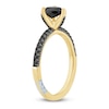 Thumbnail Image 1 of Pnina Tornai Black Diamond Heart Engagement Ring 1 ct tw 14K Yellow Gold