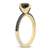 Thumbnail Image 2 of Pnina Tornai Black Diamond Heart Engagement Ring 1 ct tw 14K Yellow Gold