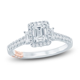 Pnina Tornai Emerald & Round-Cut Diamond Engagement Ring 1 ct tw 14K White Gold