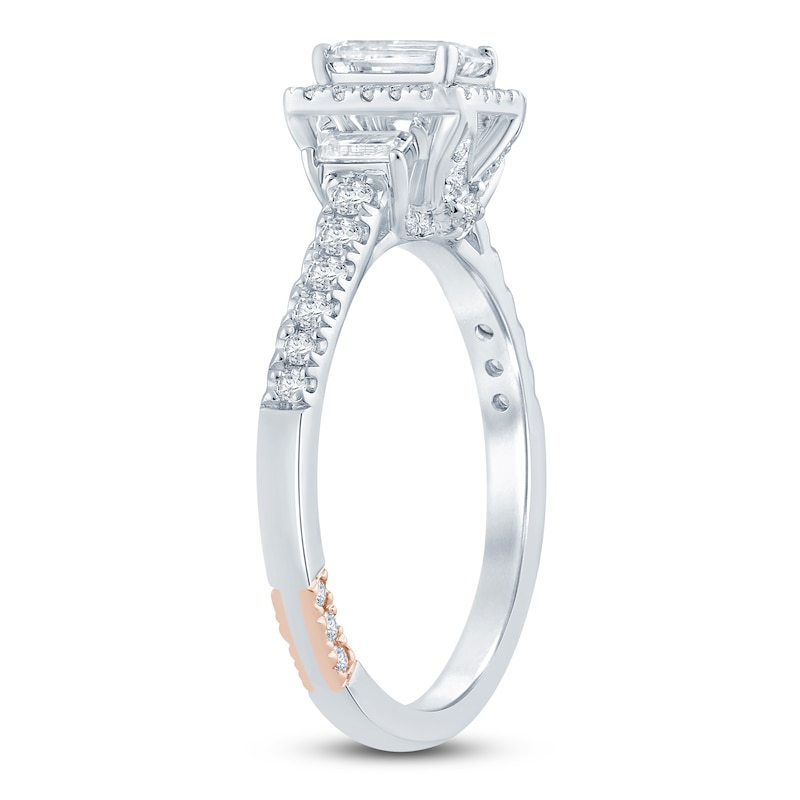 Pnina Tornai Emerald & Round-Cut Diamond Engagement Ring 1 ct tw 14K White Gold