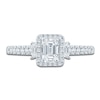 Thumbnail Image 2 of Pnina Tornai Emerald & Round-Cut Diamond Engagement Ring 1 ct tw 14K White Gold