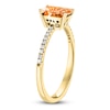 Thumbnail Image 2 of LALI Jewels Octagon-Cut Natural Citrine & Diamond Engagement Ring 1/10 ct tw 14K Yellow Gold