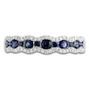 Thumbnail Image 3 of LALI Jewels Blue Sapphire & Diamond Scalloped Anniversary Ring 1/4 ct tw 14K White Gold