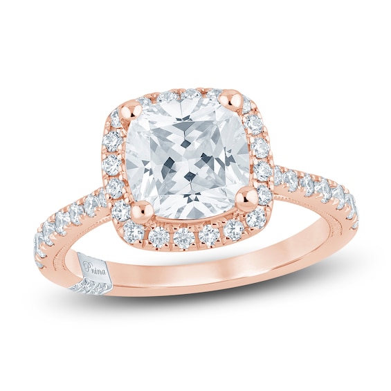 Pnina Tornai Lab-Grown Cushion-Cut Diamond Engagement Ring 2-1/2 ct tw 14K Rose Gold