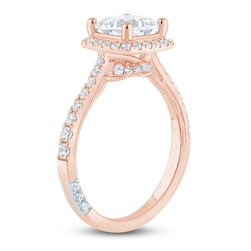Main Image 2 of Pnina Tornai Lab-Grown Cushion-Cut Diamond Engagement Ring 2-1/2 ct tw 14K Rose Gold