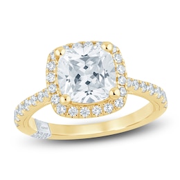 Pnina Tornai Lab-Grown Cushion-Cut Diamond Engagement Ring 2-1/2 ct tw 14K Yellow Gold