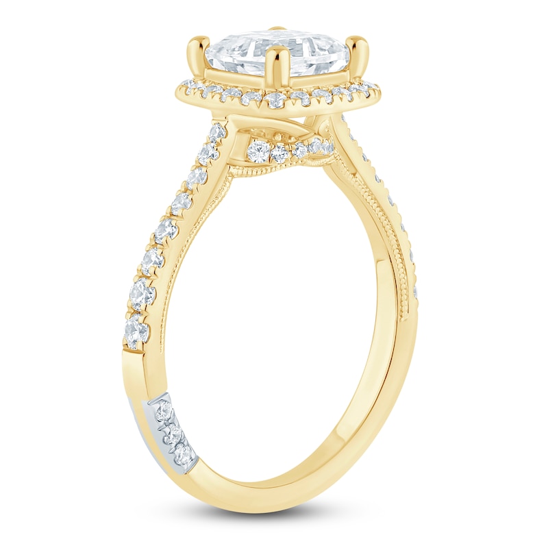 Main Image 2 of Pnina Tornai Lab-Grown Cushion-Cut Diamond Engagement Ring 2-1/2 ct tw 14K Yellow Gold
