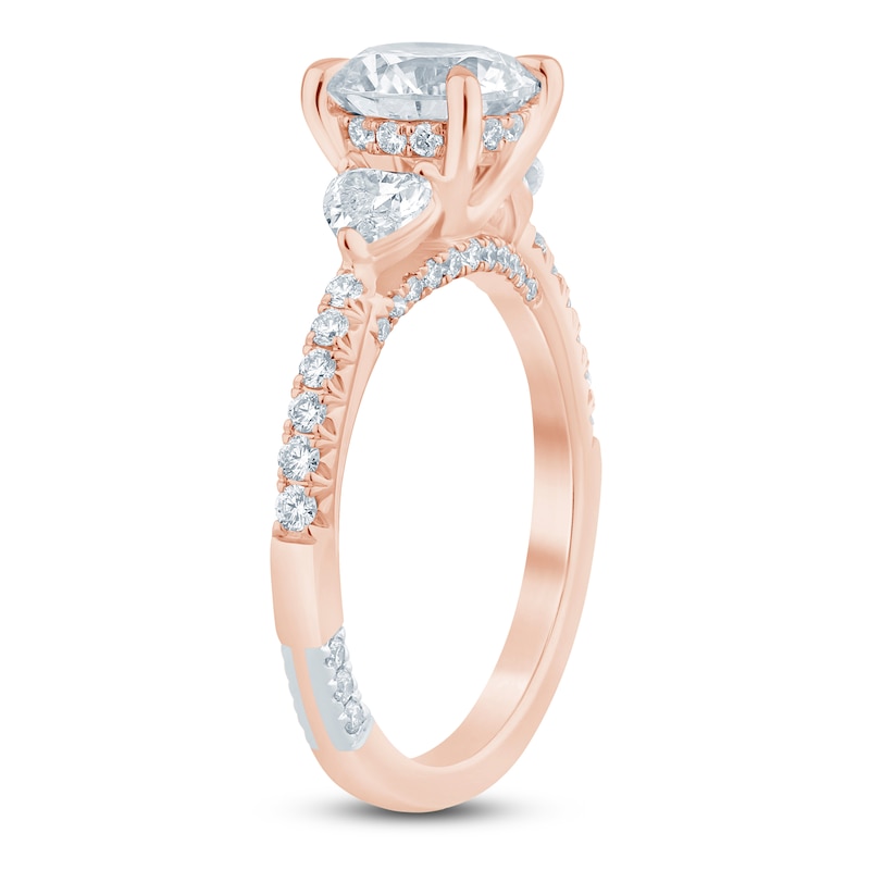Main Image 2 of Pnina Tornai Lab-Grown Round-Cut Diamond Engagement Ring 2-1/4 ct tw 14K Rose Gold
