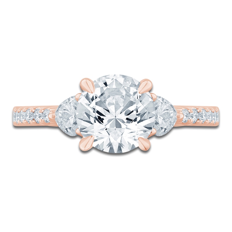 Main Image 3 of Pnina Tornai Lab-Grown Round-Cut Diamond Engagement Ring 2-1/4 ct tw 14K Rose Gold