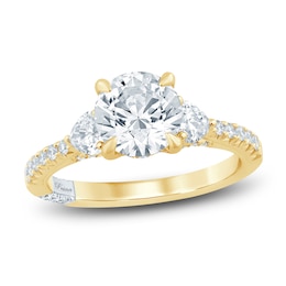 Pnina Tornai Lab-Grown Round-Cut Diamond Engagement Ring 2-1/4 ct tw 14K Yellow Gold