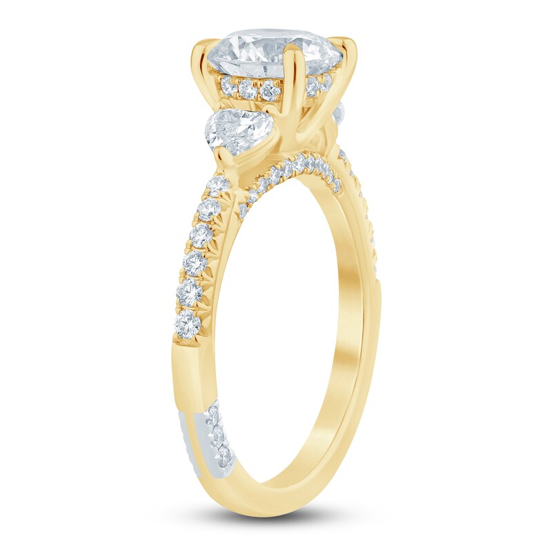 Main Image 2 of Pnina Tornai Lab-Grown Round-Cut Diamond Engagement Ring 2-1/4 ct tw 14K Yellow Gold