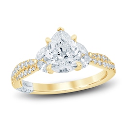Pnina Tornai Lab-Grown Pear-Shaped Diamond Engagement Ring 2 ct tw 14K Yellow Gold