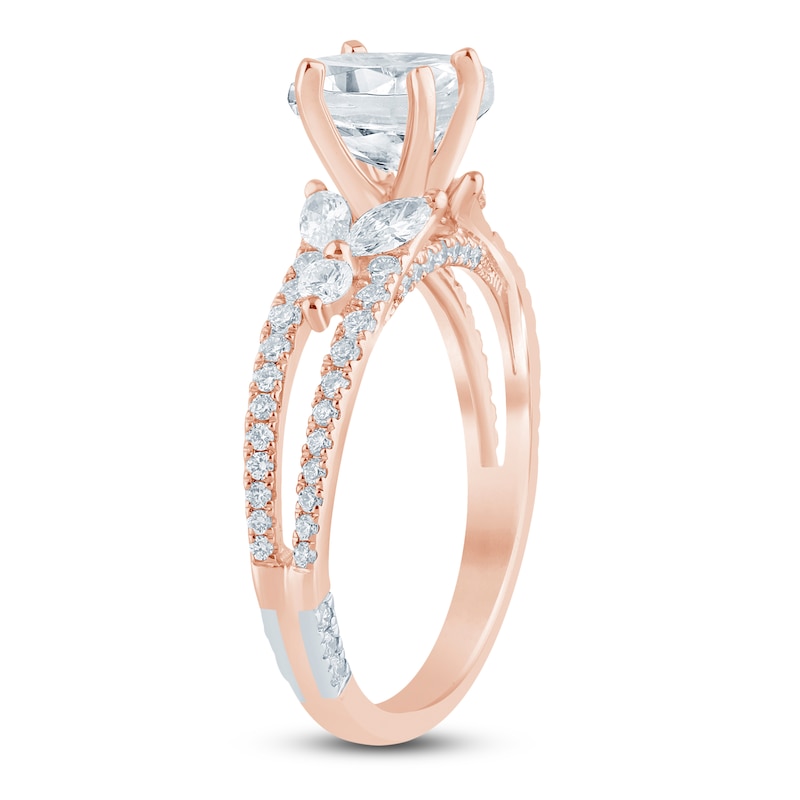 Main Image 2 of Pnina Tornai Lab-Grown Oval-Cut  Diamond Engagement Ring 2-1/4 ct tw 14K Rose Gold