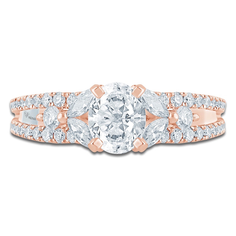 Main Image 3 of Pnina Tornai Lab-Grown Oval-Cut  Diamond Engagement Ring 2-1/4 ct tw 14K Rose Gold