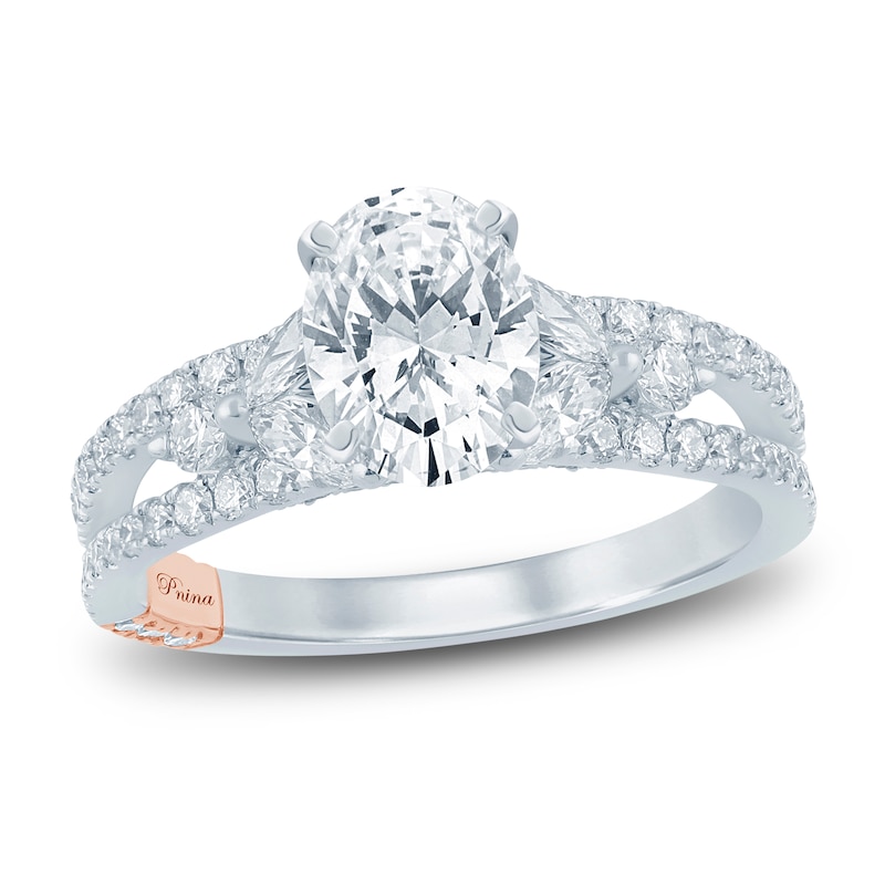 Main Image 1 of Pnina Tornai Lab-Grown Oval-Cut  Diamond Engagement Ring 2-1/4 ct tw 14K White Gold