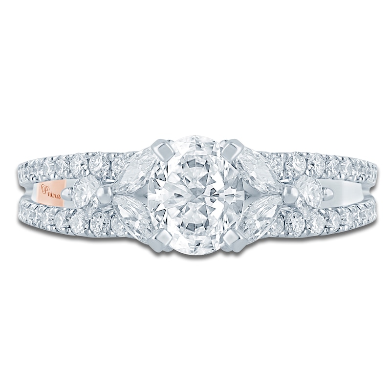 Main Image 3 of Pnina Tornai Lab-Grown Oval-Cut  Diamond Engagement Ring 2-1/4 ct tw 14K White Gold