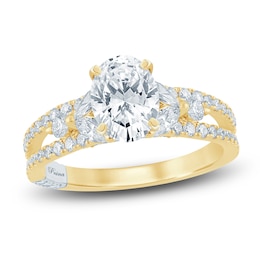 Pnina Tornai Lab-Grown Oval-Cut Diamond Engagement Ring 2-1/4 ct tw 14K Yellow Gold
