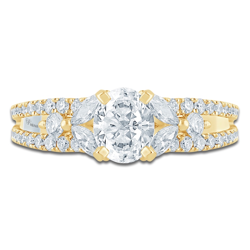 Main Image 3 of Pnina Tornai Lab-Grown Oval-Cut Diamond Engagement Ring 2-1/4 ct tw 14K Yellow Gold