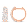 Thumbnail Image 3 of Diamond Three-Row Hoop Earrings 1 ct tw 10K Rose Gold