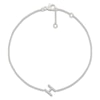 Thumbnail Image 1 of Diamond Initial H Bracelet 1/15 ct tw 10K White Gold 7.5"