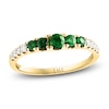 Thumbnail Image 1 of LALI Jewels Natural Emerald & Diamond Anniversary Ring 1/6 ct tw 14K Yellow Gold