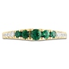 Thumbnail Image 3 of LALI Jewels Natural Emerald & Diamond Anniversary Ring 1/6 ct tw 14K Yellow Gold