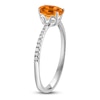 Thumbnail Image 2 of LALI Jewels Oval-Cut Natural Citrine & Diamond Engagement Ring 1/10 ct tw 14K White Gold