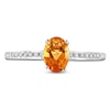 Thumbnail Image 3 of LALI Jewels Oval-Cut Natural Citrine & Diamond Engagement Ring 1/10 ct tw 14K White Gold