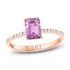 Thumbnail Image 1 of LALI Jewels Octagon-Cut Natural Light Amethyst & Diamond Engagement Ring 1/10 ct tw 14K Rose Gold