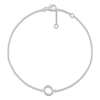 Thumbnail Image 1 of Diamond Initial O Bracelet 1/15 ct tw 10K White Gold 7.5"