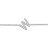 Thumbnail Image 2 of Diamond Initial W Bracelet 1/15 ct tw 10K White Gold 7.5"