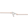 Thumbnail Image 2 of Diamond Initial A Bracelet 1/20 ct tw 10K Rose Gold 7.5"