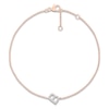 Thumbnail Image 1 of Diamond Initial B Bracelet 1/15 ct tw 10K Rose Gold 7.5"