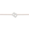 Thumbnail Image 2 of Diamond Initial B Bracelet 1/15 ct tw 10K Rose Gold 7.5"