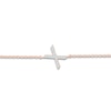 Thumbnail Image 2 of Diamond Initial X Bracelet 1/15 ct tw 10K Rose Gold 7.5"