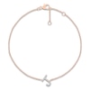 Thumbnail Image 1 of Diamond Initial J Bracelet 1/15 ct tw 10K Rose Gold 7.5"