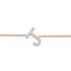 Thumbnail Image 2 of Diamond Initial J Bracelet 1/15 ct tw 10K Rose Gold 7.5"