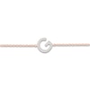 Thumbnail Image 2 of Diamond Initial G Bracelet 1/15 ct tw 10K Rose Gold 7.5"