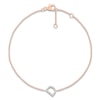 Thumbnail Image 1 of Diamond Initial D Bracelet 1/15 ct tw 10K Rose Gold 7.5"