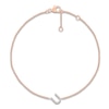 Thumbnail Image 1 of Diamond Initial U Bracelet 1/15 ct tw 10K Rose Gold 7.5"