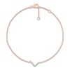Thumbnail Image 1 of Diamond Initial L Bracelet 1/15 ct tw 10K Rose Gold 7.5"