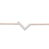 Thumbnail Image 2 of Diamond Initial L Bracelet 1/15 ct tw 10K Rose Gold 7.5"