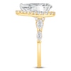 Thumbnail Image 3 of Pear-Shaped Lab-Grown Diamond Halo Engagement Ring 4 ct tw 14K Yellow Gold