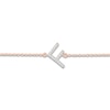 Thumbnail Image 2 of Diamond Initial F Bracelet 1/15 ct tw 10K Rose Gold 7.5"