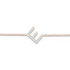 Thumbnail Image 2 of Diamond Initial E Bracelet 1/15 ct tw 10K Rose Gold 7.5"