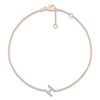 Thumbnail Image 1 of Diamond Initial H Bracelet 1/15 ct tw 10K Rose Gold 7.5"