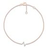 Thumbnail Image 1 of Diamond Initial Z Bracelet 1/15 ct tw 10K Rose Gold 7.5"